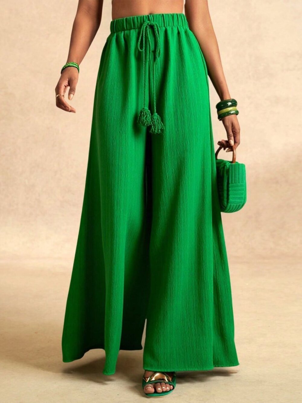 Multicolor Casual Women's Geometric Print Palazzo Pants